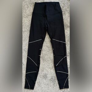 Lululemon Wunder Under Leggings, “Ray” Special Edition 28”, Black & Silver, 4